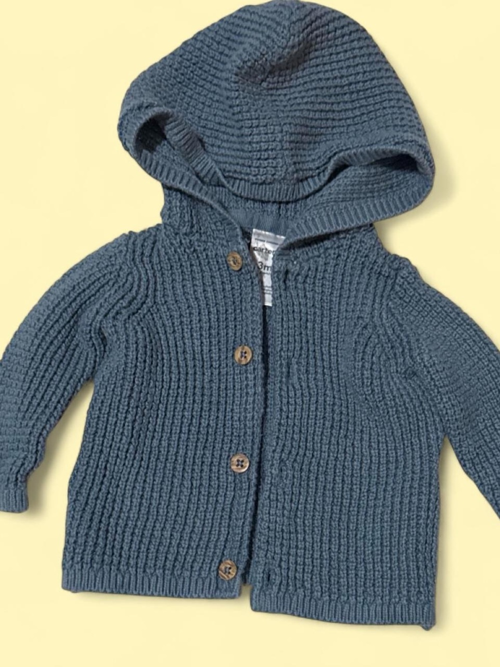 Carter's Slate Blue Hooded Knit Cardigan